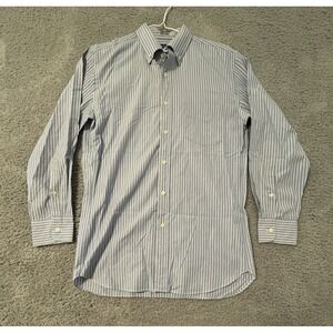 J Crew Haberdashery‎ Shirt Men's Medium Long Sleeve 80s Two Ply